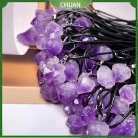 CHUAN 10pcs รูปร่างไม่ปกติ จี้อเมทิสต์ขนาดเล็ก อุปกรณ์เสริมคอ แทรกไมโคร สร้อยคอคริสตัลธรรมชาติ 2023ใหม่ จี้สร้อยคอสร้อยคอ ใช้ได้ทุกเพศ