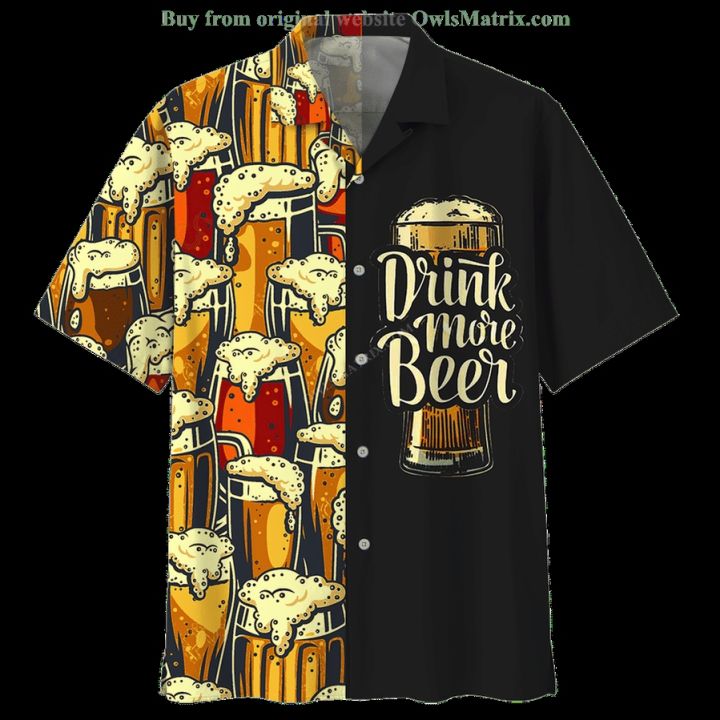 เสื้อพิมพ์ลาย3d-เบียร์เสื้อแฟชั่นผู้ชายเสื้อฮาวายแขนสั้นกระดุมแถวเดียวเสื้อชายหาดลำลองเสื้อวัยรุ่น