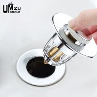 Universal Bathroom Sink Stopper Stainless Steel Wash Basin Filter Strainer Hair Catcher Anti Clogging Bounce Drainer Toilet Plug