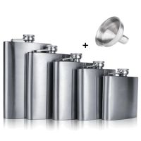 Stainless Steel Wine Bottle Funnel4/5/6/7/8/9/10/18 Oz Whiskey Alcohol Pocket Wine Bottle Hip Flask White Wine Bottle Portable