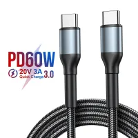 Aufu Usb C To Usb Type C Cable 60W 3.0 Fast สำหรับ Xiaomi สำหรับ Pd Charge Quick Pro Cable Macbook Poco Samsung ชาร์จ