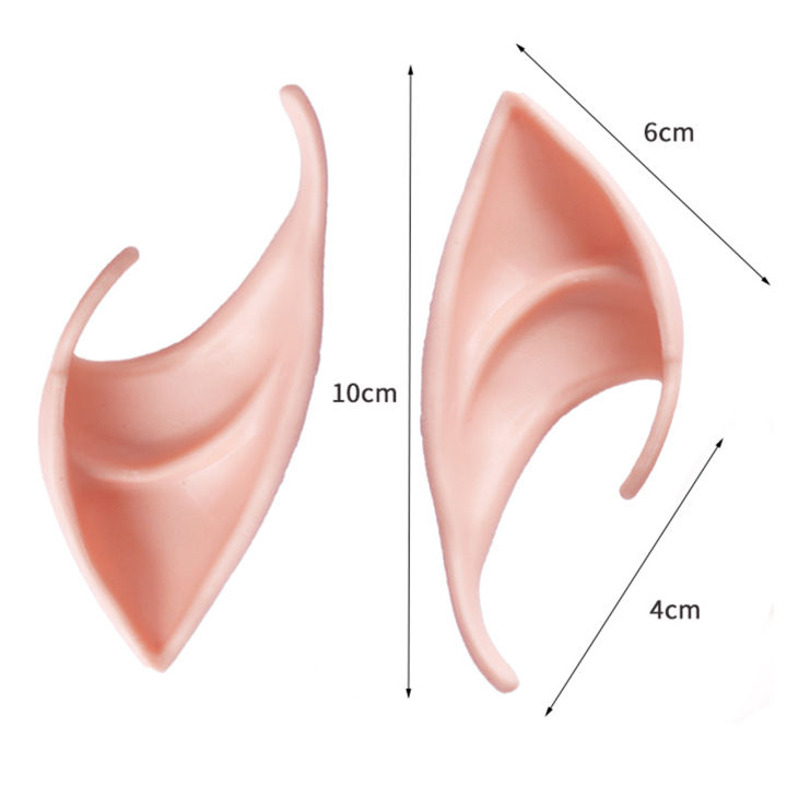 microgood-10คู่น้ำยางนิ่มหูเอลฟ์หูเอลฟ์ใช้งานง่ายที่น่ารักสำหรับงานเลี้ยงคอสเพลย์ฮาโลวีนคริสต์มาส