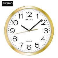 Velashop นาฬิกาแขวนไซโก้ SEIKO ขนาด 12 นิ้ว รุ่น PDA014G -ขอบสีทอง, PDA014 ประกันศูนย์ 1 ปี