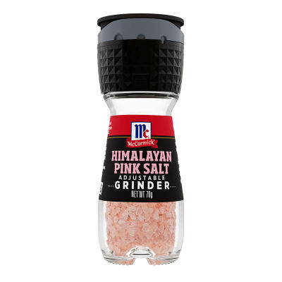 แม็คคอร์มิค เกลือหิมาลายัน แบบขวดฝาบด 70 กรัม McCormick Himalayan Pink Salt Grinder 70 g เกลือชมพู เกลือสีชมพูแท้ เกลือคีโต