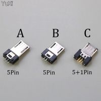 10Pcs Micro USB Connector Socket For DIY Welding Type Tail Charging Port Mobile Phone Type B 5Pin Male Plug Wire Solder