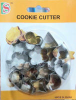 แม่พิมพ์คุกกี้ ที่ตัดคุกกี้ พิมพ์ทำขนม พิมพ์ทำขนม  พิมพ์กดคุกกี้ คละแบบ 12 ชิ้น 3cm พิมพ์เค้ก พิมพ์สแตนเลส พิมพ์ขนมวุ้น พิมพ์ขนมต่างๆ