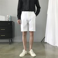 5 minutes of pants straight summer leisure men loose white shorts male suit new tide joker cultivate ones morality short pants