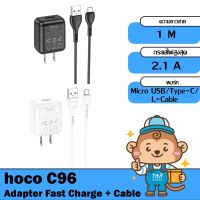 Hoco C96 ชุดชาร์จ หัว USB พร้อมสายชาร์จ Micro USB / Type-C / L Cable