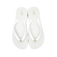 O&amp;B รองเท้าแตะ Malibu flip flop in Sexy white