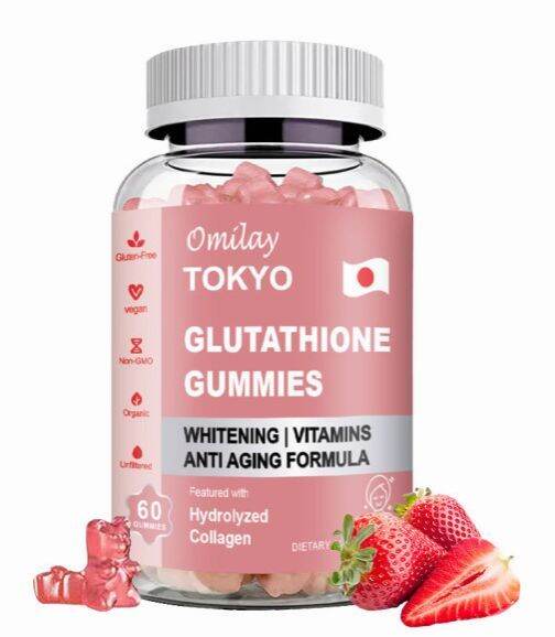 Omilay TOKYO Glutathione Gummies Anti Aging Whitening Skin Collagen