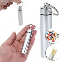 ☫ Portable Pill Box Container Mini Aluminium Pill Case Carry Bottle Case Hearing Protection Pocket Earplugs Box Keychain Outdoor