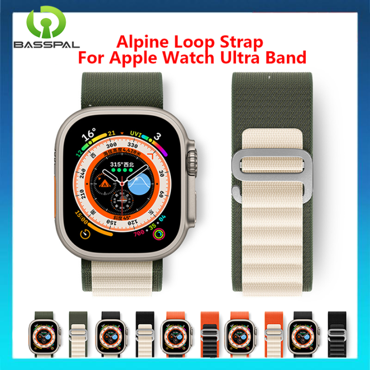 สายห่วงไนลอนอัลไพน์พื้นฐานสำหรับ-ultra2สายคาด-apple-watch-49มม-45มม-41มม-44มม-40มม-สายรัดข้อมือไนลอนกีฬา-i-watch-series-9-8-7-se-6-5-4-3-42มม-38มม-สองสี