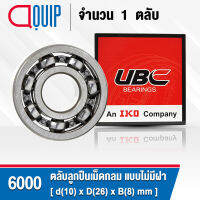 6000 UBC ตลับลูกปืนเม็ดกลมร่องลึก รอบสูง สำหรับงานอุตสาหกรรม แบบไม่มีฝา OPEN (Deep Groove Ball Bearing)