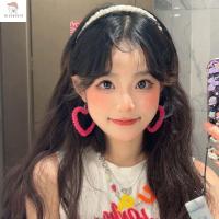 BIGCOUSIN ต่างหูแฟชั่น2023 ตุ้มหู ต่างหู Barbie 芭比 ฮาราจูกุ กระดุมต่างหูรูปหัวใจหรูหรา Y2K แบบไม่ต้องเจาะ แฟชั่นสำหรับผู้หญิง ต่างหูแบบห้อย สำหรับผู้หญิง