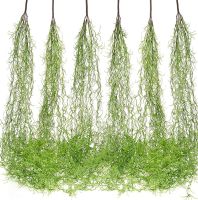 20Pcs สีเขียวประดิษฐ์ Moss Ivy Fern Vine บ้านสวนตกแต่งงานแต่งงานเทศกาลแขวนผนัง Leaf Vine ดอกไม้ปลอม Decor