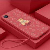 เคส Samsung แกน A03 Samsung แกน A01เคสนิ่มใส่โทรศัพท์ซิลิโคนเหลวป้องกันเคสกันกระแทกมือถือเรียบเนียนน่ารักการ์ตูนหมีพร้อมสายคล้อง