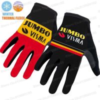 hotx【DT】 2022 Visma Cycling Gloves Men Belgium Champion Gel Jersey Wout van Aert MTB Fietshandschoen