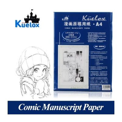 Kuelox Comic Manuscript Paper A4/A3 Draft Children Art Illustrations White Hand-painted Drawing Manuscripts Coloring Book