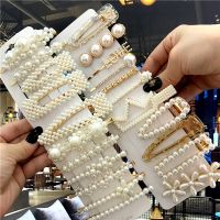 【YF】 1Set Handmade Pearls Hair Clips Pin for Women Fashion Geometric Flower Barrettes Headwear Girls Sweet Hairpins Accessorie