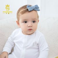 [COD] 2022 direct supply cross-border new childrens hair accessories elastic nylon head ring thin band solid thread bow baby