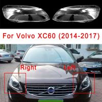 ฝาครอบกระจกไฟหน้ารถสำหรับวอลโว่ XC60 2014 2015 2016 2017เพล็กซี่กลาสเลนส์สำหรับเปลี่ยนโป๊ะโคมไฟกรอบโคมไฟใส