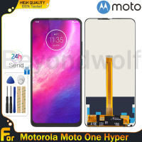 Beyondwolf จอแอลซีดีไอพีเอซต้นฉบับสำหรับ Motorola Moto One ชิ้นส่วนจอสัมผัสแอลซีดีของเครื่องแปลงดิจิทัลไฮเปอร์สำหรับ Motorola Moto One Hyper หน้าจอแสดงผล LCD