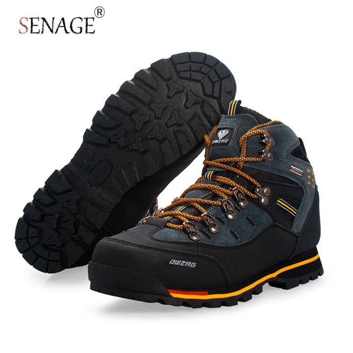 SENAGE Men's Boots Waterproof Hiking Shoes Men Winter Climbing Trekking  Boots Top Quality Outdoor Fashion Casual Snow Boots 