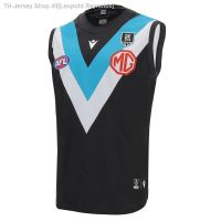 ♀ Leopold Reynolds 2023 กางเกงขาสั้น ลาย Adelaide Power AFL สําหรับผู้ชาย ไซซ์ Rugby Vest Jersey Size S-3XL เสื้อกีฬา เสื้อแขนสั้น เสื้อลาย แขนสั้น