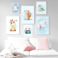 Cartoon Cute Animal Poster Wallpaper Print Picture Canvas Painting Wall Art Childrens Room Decor Nordic Murals Gift Frameless