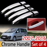 Chrome Handle Covers Trim Set For Peugeot Expert Citroen Jumpy Dispatch Fiat Scudo Toyota Proace 2007+ Essories Car Styling