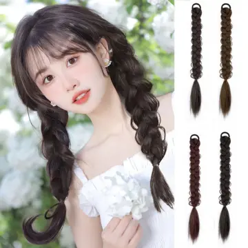 Fashion Synthetic Twisted Wig Princess Braided Hair Band Elastic Braid  Headband