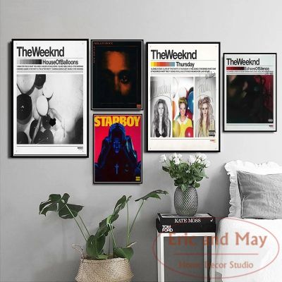 Poster Prints The Weeknd StarBoy R B House Balloons Rap Music Album Oil Painting Canvas Wall Art Pictures Living Room Home Decor