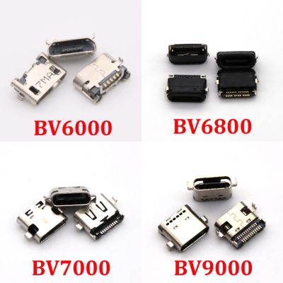 2Pcs / Lot Micro Usb Charging Jack เชื่อมต่อซ็อกเก็ตแจ็คเปลี่ยนซ่อม Type C สําหรับ BlackView BV6000 BV6800 BV9000 BV7000 Pro