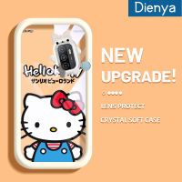 เคส Dienya สำหรับ OPPO A53 2020 4G A53s 4G A11s A33 A32 2020ลายการ์ตูนน่ารักฮัลโหลลูกแมวสีสันสดใสกันกระแทกแบบใสแบบนิ่มสุดน่ารักที่เคสมือถือสร้างสรรค์ปลอกป้องกันโปร่งใสลายกล้องถ่ายรูป