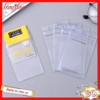 LANGTAO 10 pcs/lot ชัดเจน อุปกรณ์เครื่องเขียน โรงเรียนสำนักงาน บัตรประจำตัวประชาชนพลาสติก ที่ใส่ป้าย พีวีซี ซองใส่บัตร