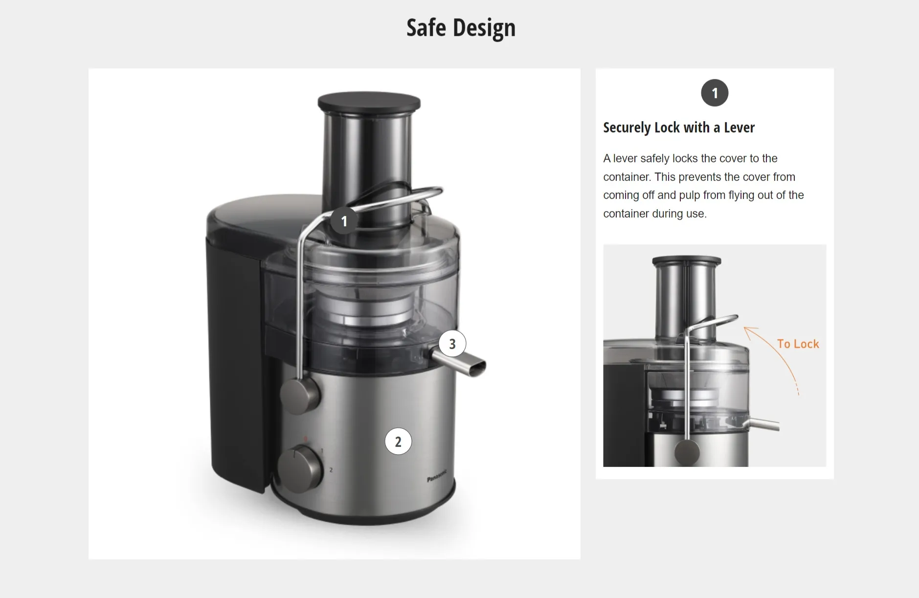 Panasonic MJ-CB600 Large-Capacity Juicer 2.0L description image 5
