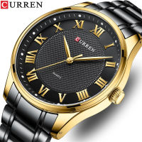 Curren 8409นาฬิกาข้อมือแฟชั่นนาฬิกาควอตซ์สำหรับผู้ชาย,นาฬิกาข้อมือลำลองสายธุรกิจแบบเรียบง่าย