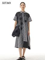 XITAO Dress Women Fashion Loose Short Sleeve Dress