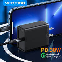 Vention PD 30W หัวชาร์จเร็ว หัวชาร์จ type c fast charger For iphone12 Pro Max Samsung S21 + VIVO HUAWEI XIAOMI อเดปเตอร์ USB C หัวชาร์จโทรศัพท์ Wall Charge adapter หัวชาร์จไอโฟน