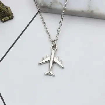 Golden Design Aircraft Necklace & Pendant