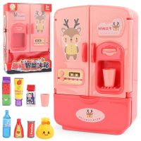 Pretend Play Simulation Kitchen Toy Mini Fridge Furniture Refrigerator Accessories Cook Food Play House Toys For Girls Children