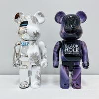 พร้อมส่ง ของแท้ โมเดลฟิกเกอร์ตุ๊กตาหมี Violent Bear Street Wear bearbrick 400% สีดํา