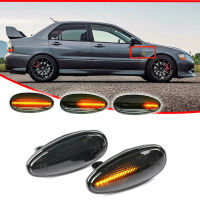 แบบไดนามิกควัน LED ไฟเลี้ยวด้านข้างไฟเลี้ยวด้านข้าง Fender Indicator สำหรับ Mitsubishi Outlander 2003-2006 Lancer EVO