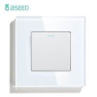 ✾□❇ BSEED Wall Switches Automatic Rebound 1/2Gang 1Way Glass Mechanical Switches Reset Switches Return to Initial Position