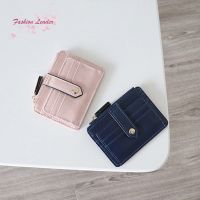READY STOCK Korean Short Fashion Simple Women Purse PU Leather Zipper Coin Pouch Short Wallet Casual Card Holder Billfold