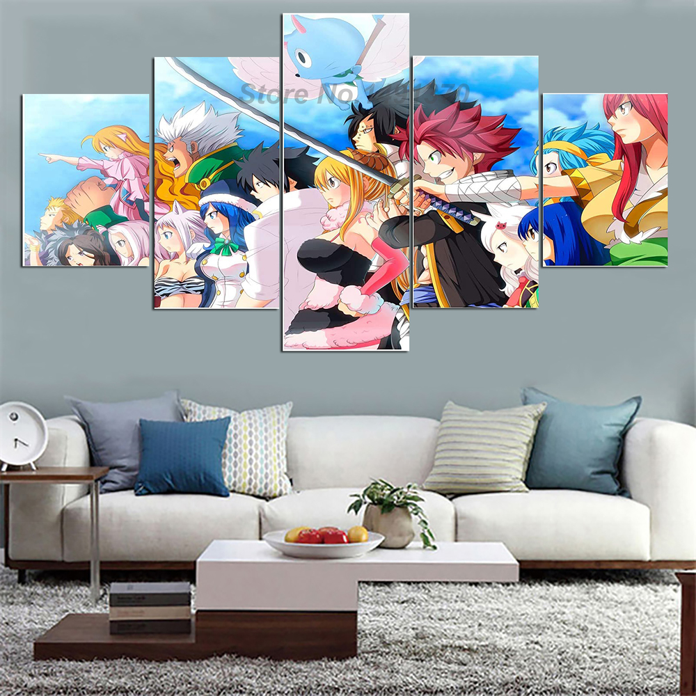 Japanese Anime Fairy Tail Poster Family Hanging Scroll Painting Home Art Decor 