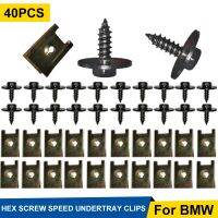 【CC】∏♟▥  40pcs Chassis Engine Guard Metal Screw Washers U-Nut Clip Shield Screws for E46 E92 E90 F10