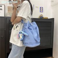 UNIQLO Light Luxury High-End Sweet Fashion Bucket Bag U Home Simple And Light Casual Nylon Drawstring One-Shoulder Diagonal Bag