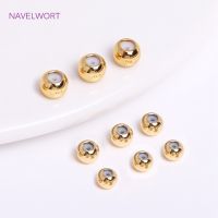 18K Gold Plated Insert Silicone Spacer Beads Accessories For Jewelry Making Findings Beads