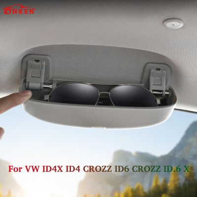 For VW ID4X ID4 CROZZ ID6 CROZZ ID.6 X Glasses Sunglasses Case Holder Grab Handle ABS Storage Box Save Place Non-Toxic